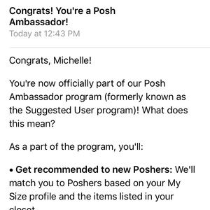 🎉🍾🤩POSH AMBASSADOR🤩🍾🎉